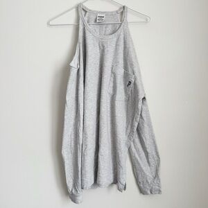 PINK | Cold Shoulder Long Sleeve Crewneck